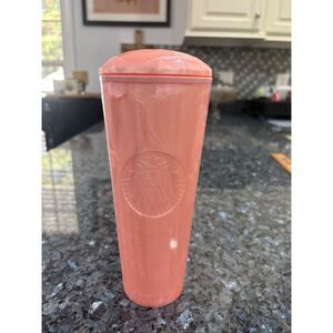 Starbucks Pink Pearlized 24 oz Plastic Tumbler with Lid